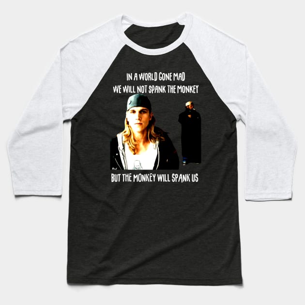 We will not spank the monkey Jay and Silent Bob Baseball T-Shirt by shortwelshlegs
